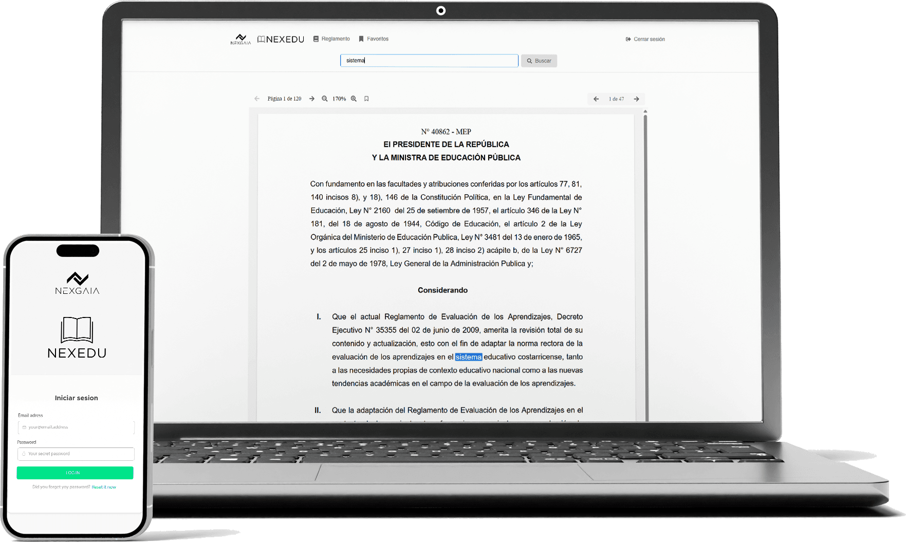 NexEdu on device